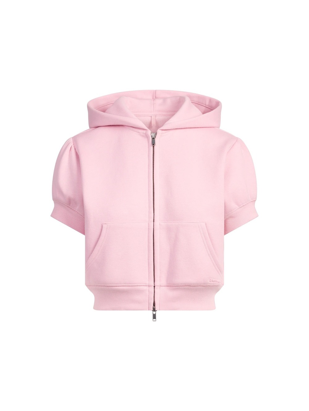 Skims Cotton Fleece Bubble Sleeve Zip Up